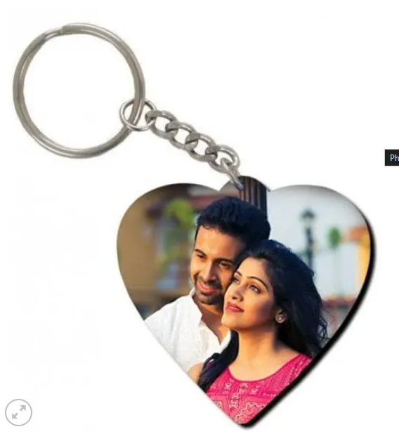 Heart shape acrylic keychain