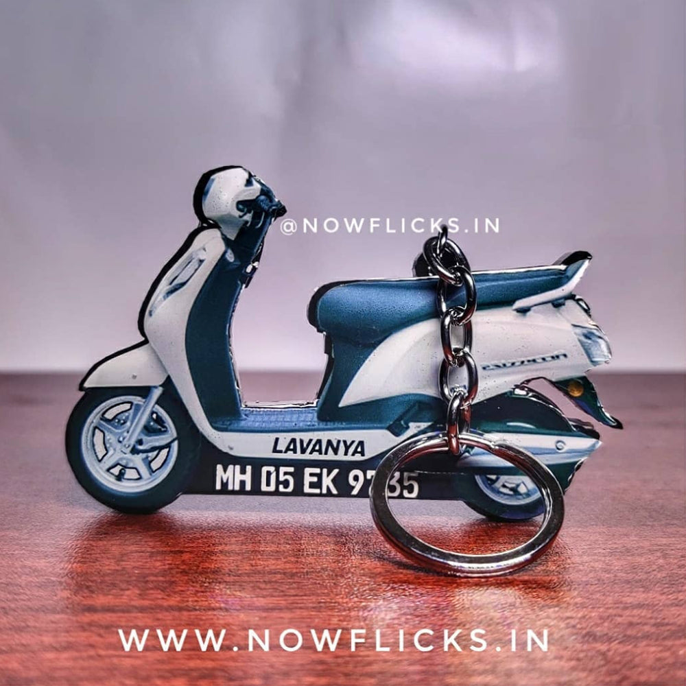 Bike shape Gel Number Plate Keychain