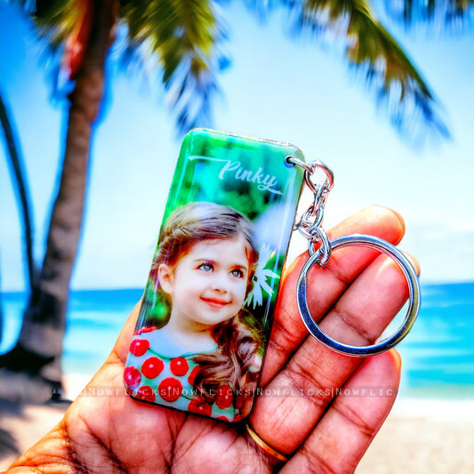 Photo Gel Number Plate Keychain