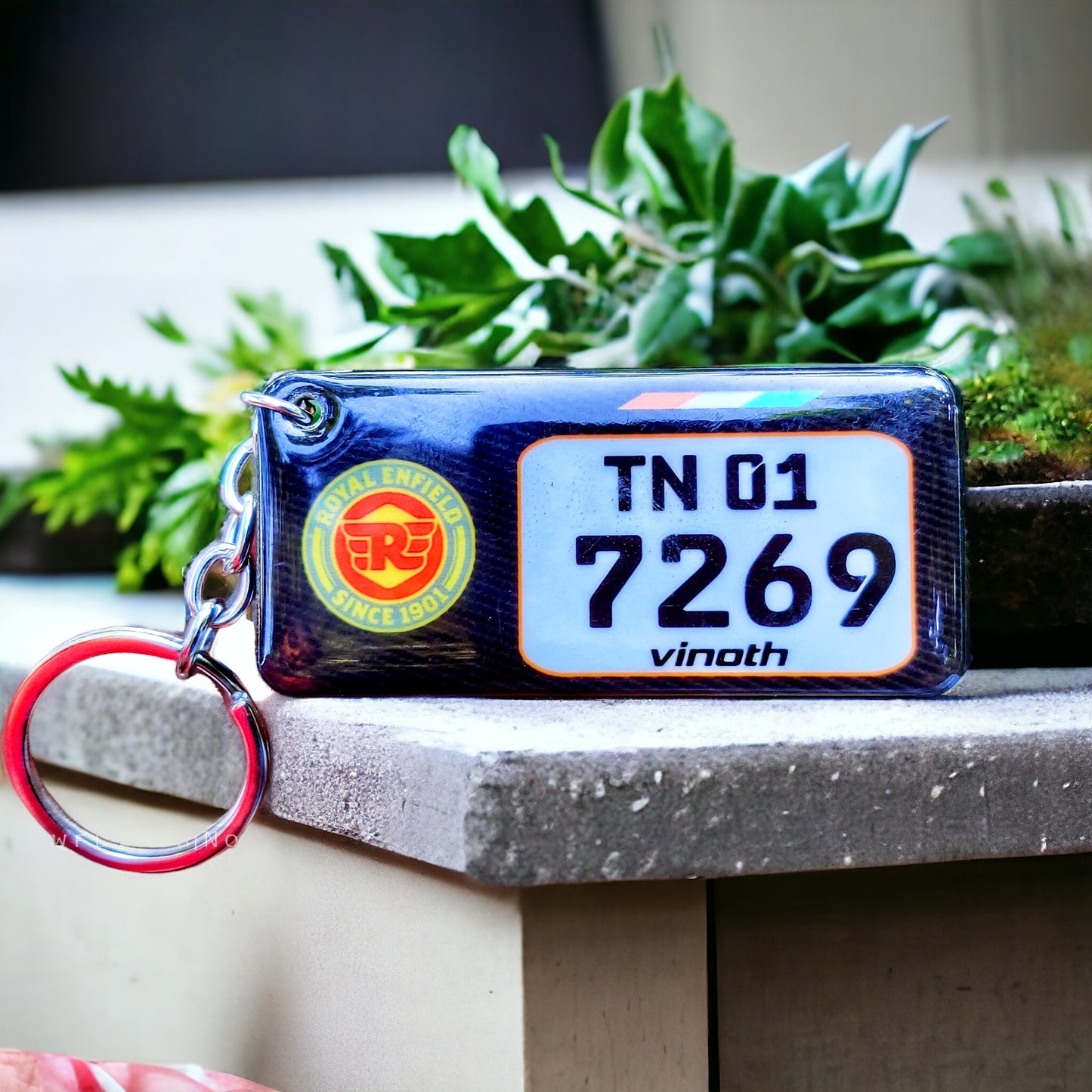Gel Number Plate Keychain (Pattern no: 05)