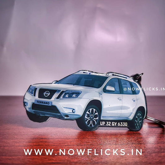 Car shape Gel Number Plate Keychain