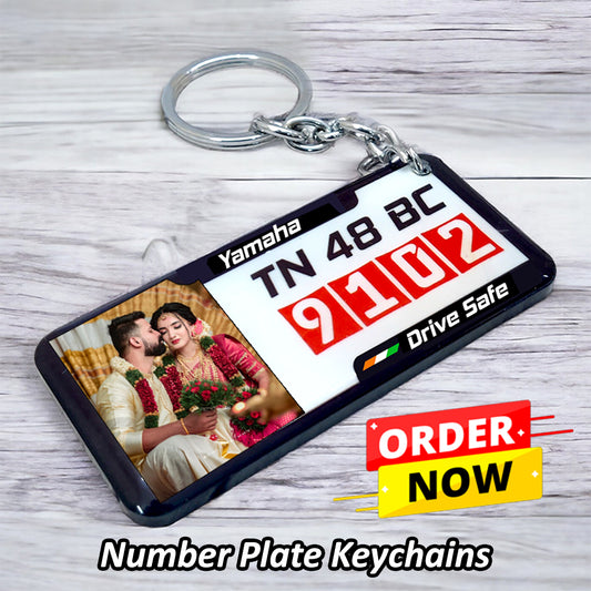 Gel Number Plate Keychain